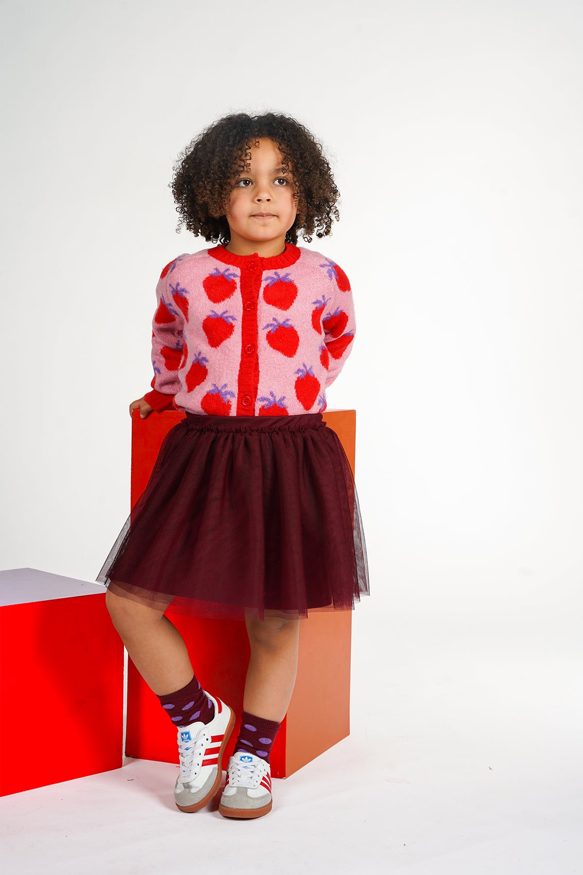 LUNA SKIRT BORDEAUX BOLD COLORS