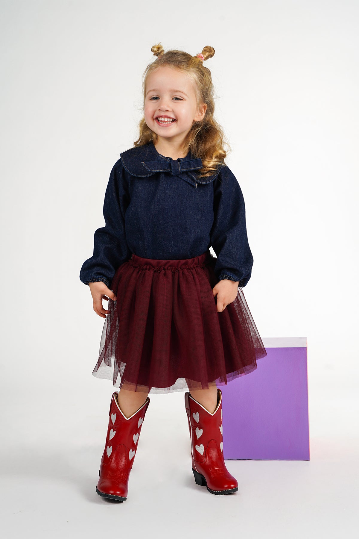LUNA SKIRT BORDEAUX BOLD COLORS