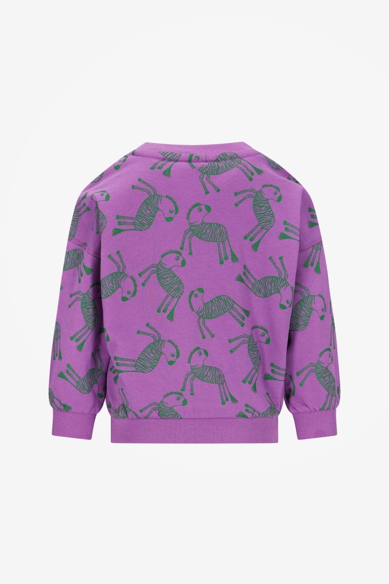 Bobbie Sweater Paars Zebraprint - The New Chapter Store