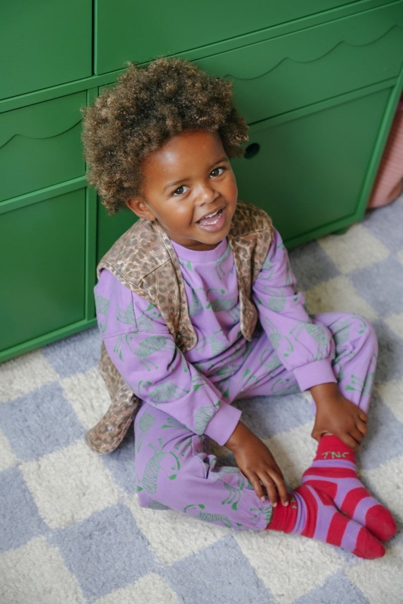Bobbie Sweater Paars Zebraprint - The New Chapter Store