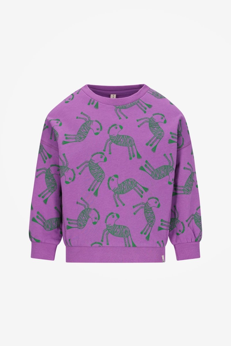 Bobbie Sweater Paars Zebraprint - The New Chapter Store