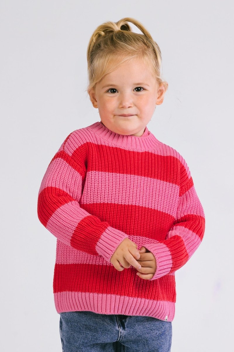 Jamie Knitted Sweater Roze Rood - The New Chapter Store