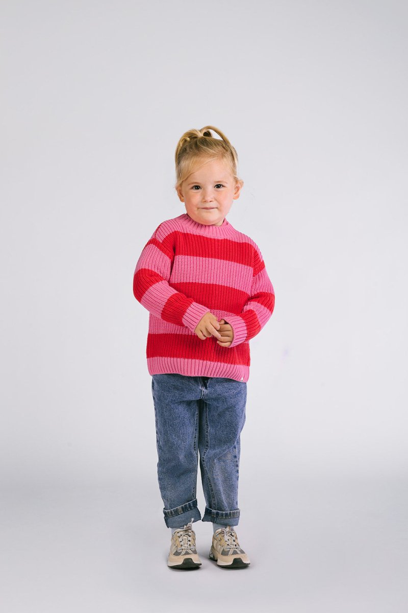 Jamie Knitted Sweater Roze Rood - The New Chapter Store