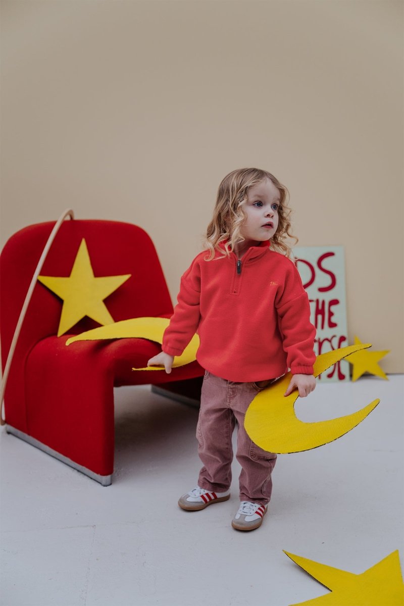 Manué Fleece Sweater Rood - The New Chapter Store