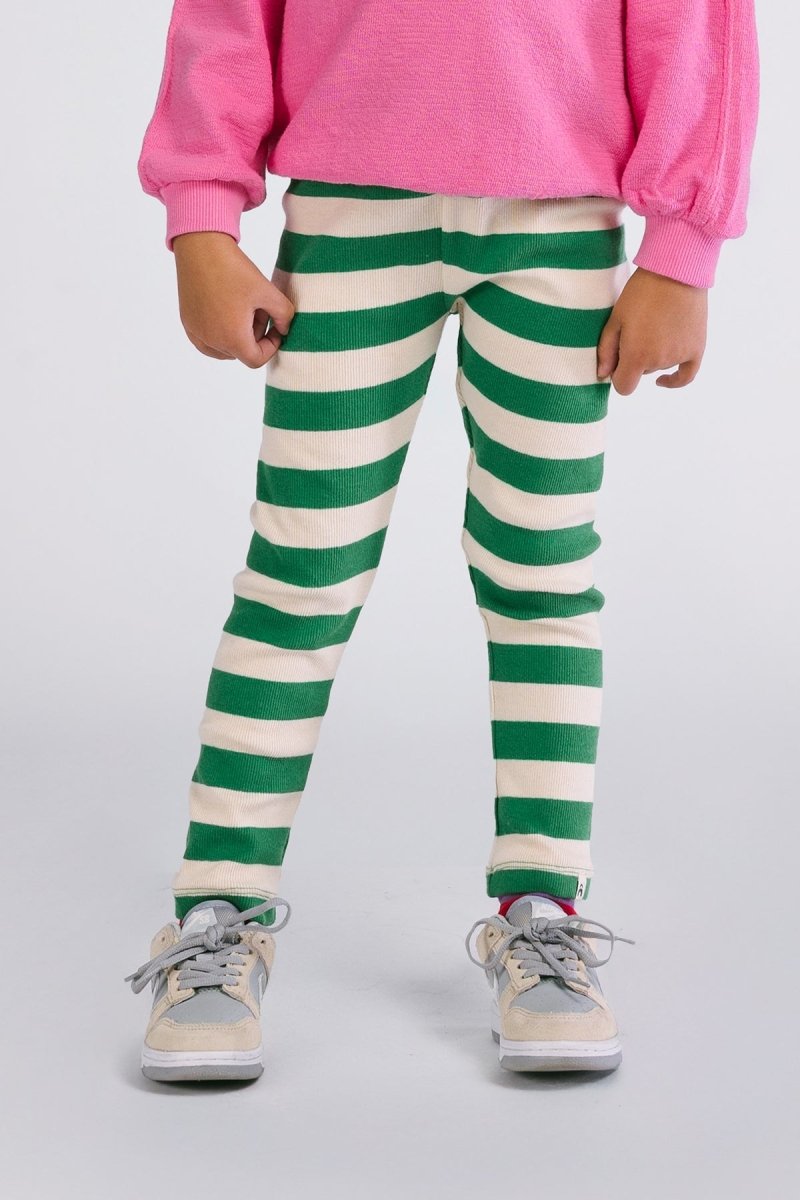 Zane Legging Strepen Groen/Wit - The New Chapter Store