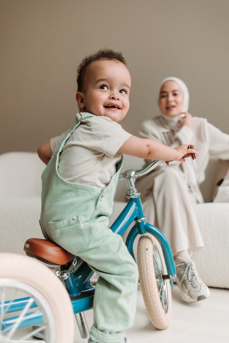 Dot jumpsuit green denim - The New Chapter Store