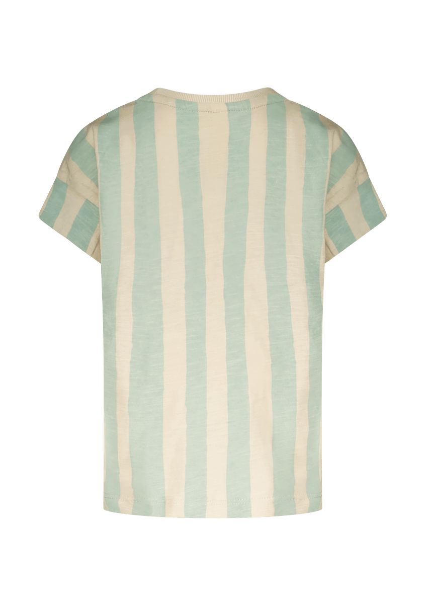 Yoonis t-shirt green stripe - The New Chapter Store