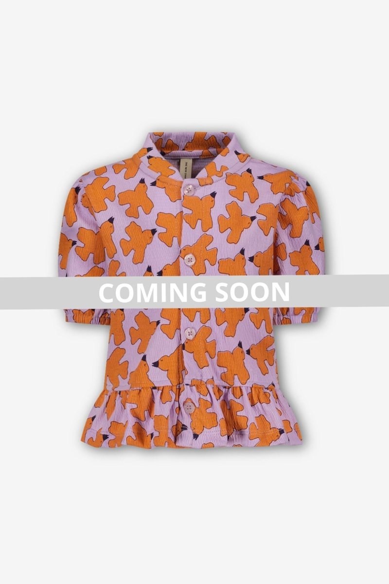 Abbey blouse lila oranje Birdie - The New Chapter Store