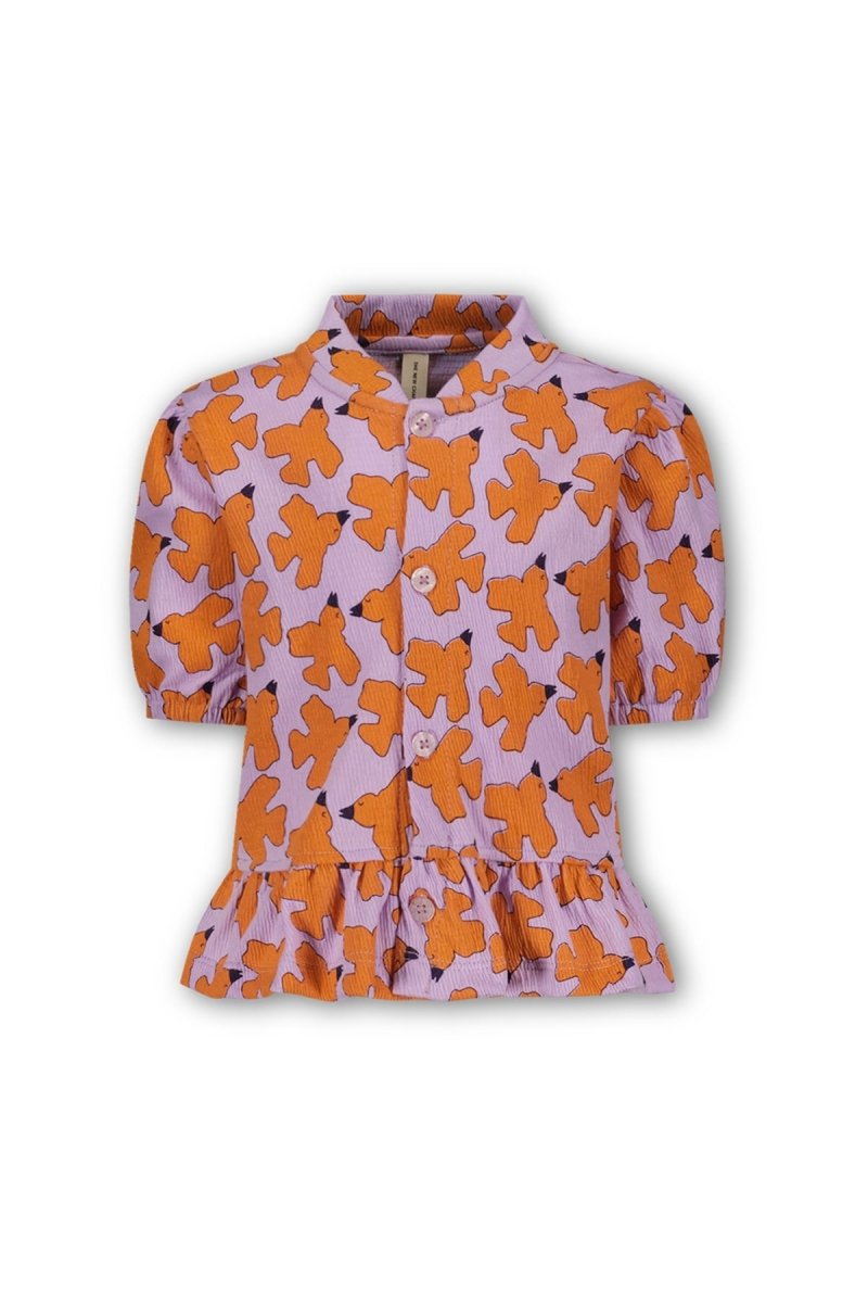 Abbey blouse lila oranje Birdie - The New Chapter Store