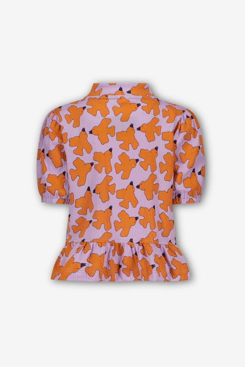 Abbey blouse lila oranje Birdie - The New Chapter Store