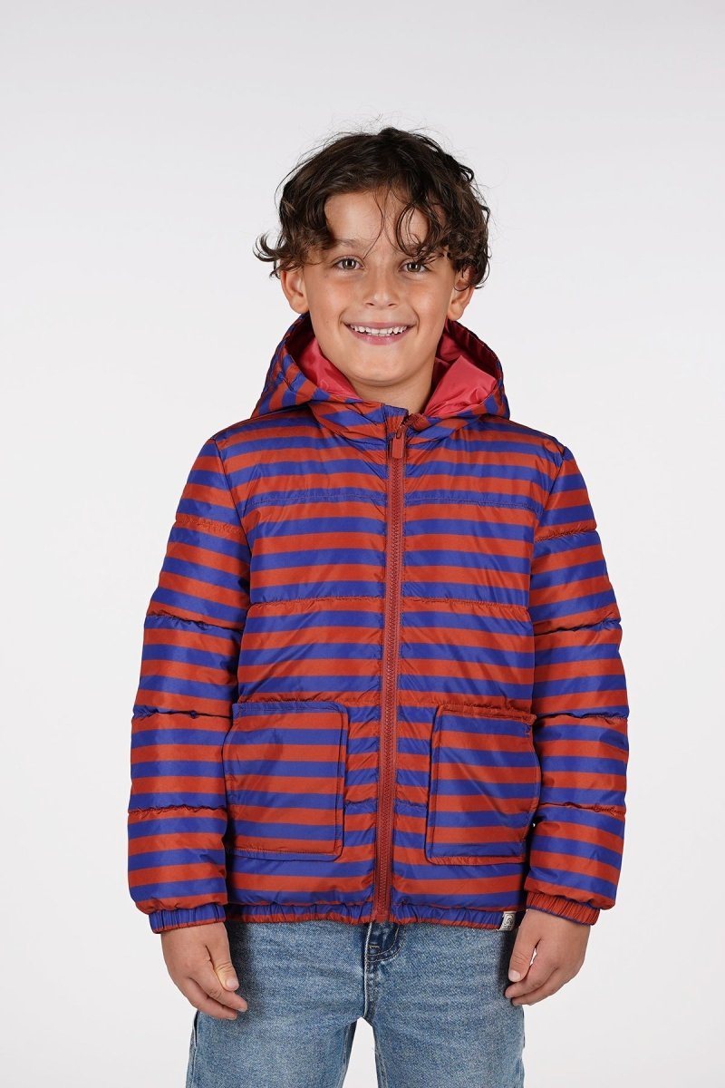 Mosi Jacket Strepen Blauw Bruin - The New Chapter Store