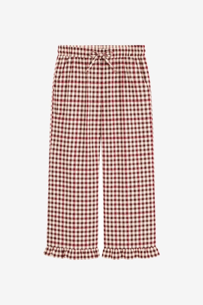 TATE TROUSERS BORDEAUX BOLD COLORS - The New Chapter Store