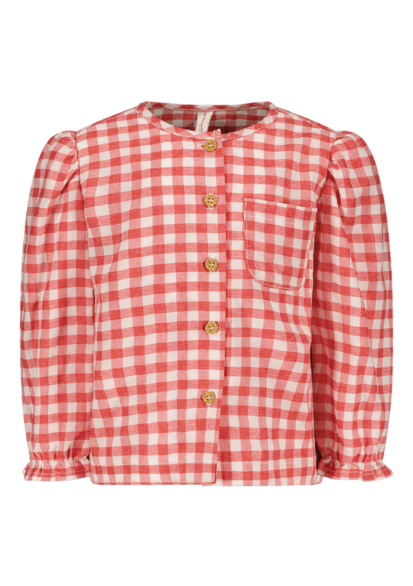 Philou blouse rood ruit - The New Chapter Store