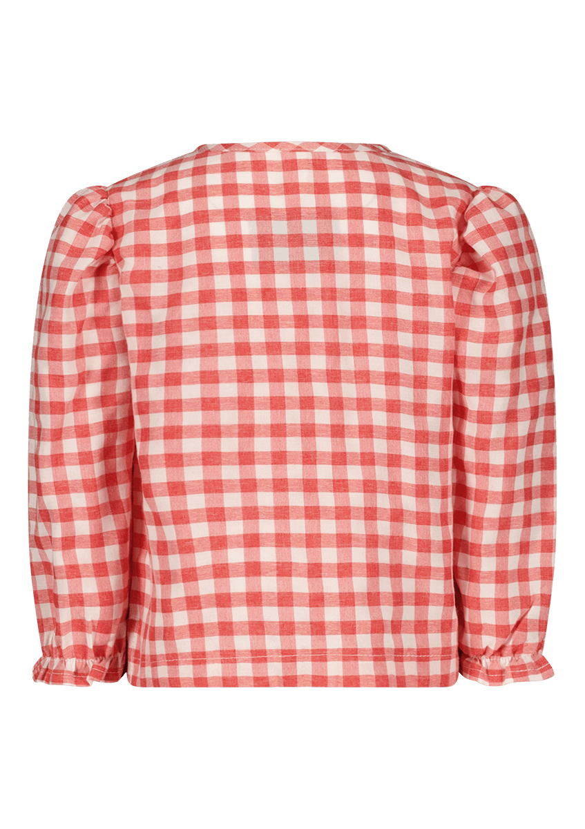 Philou blouse rood ruit - The New Chapter Store