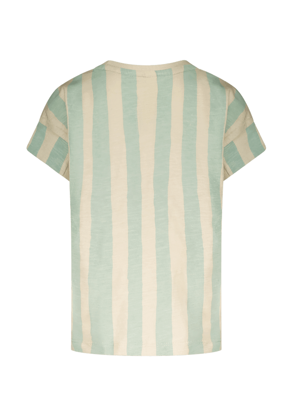 Yoonis t-shirt green stripe - The New Chapter Store