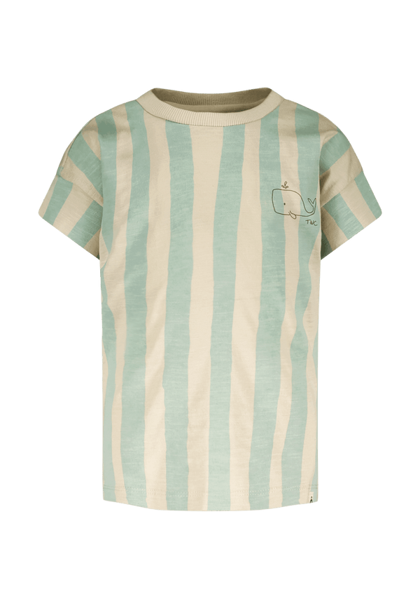Yoonis t-shirt green stripe - The New Chapter Store